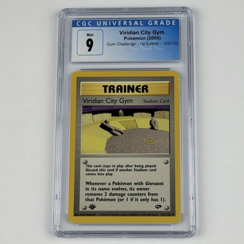 Pokemon Viridian City Gym 123/132 1st Ed CGC 9 Blue Label TCG 2000 Gym challenge